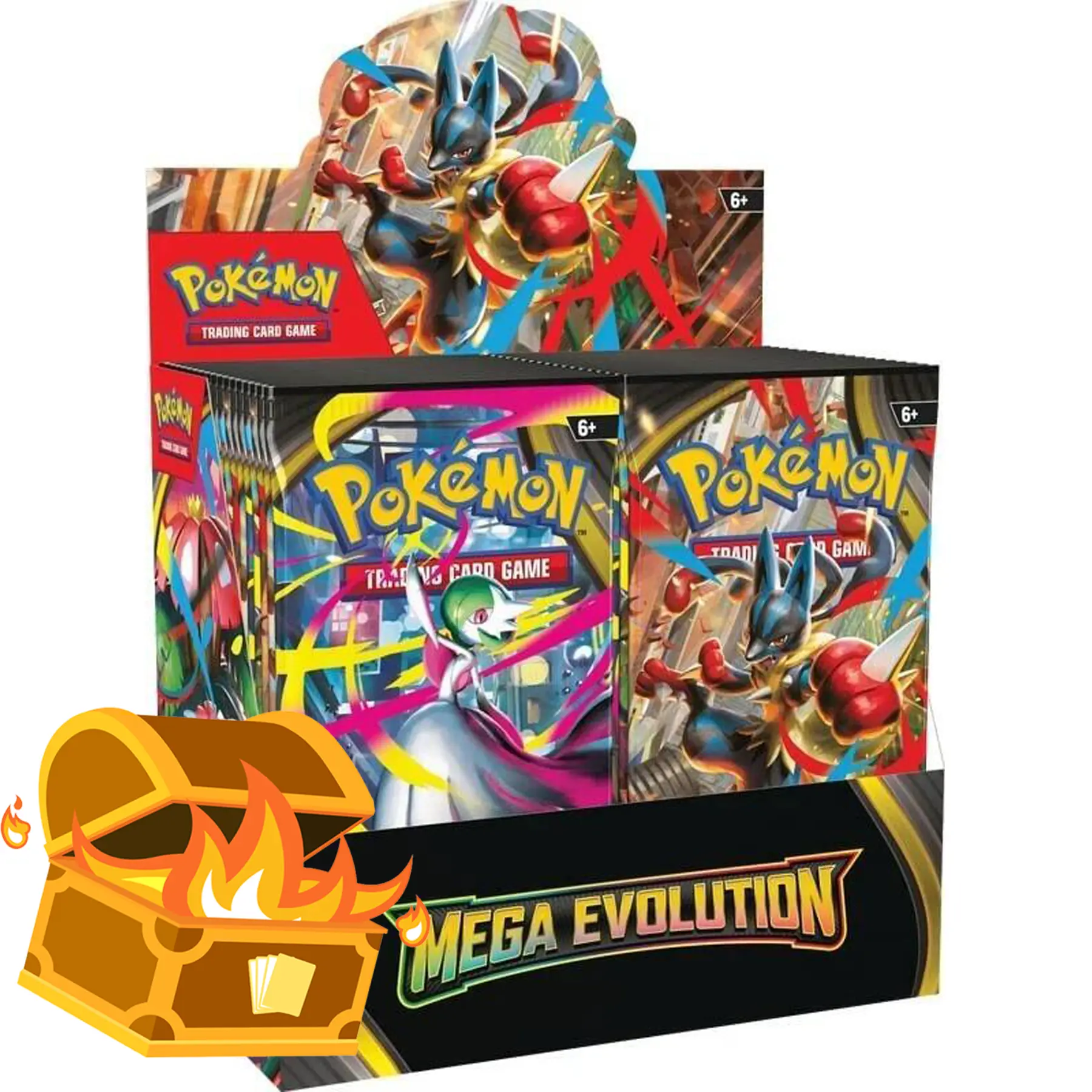 Pokémon Mega Evolution Trading Card Booster Box - 36 Packs, for Battle Preparation, Mega Evolve Your Strength, Trade Card Box, Collectible Trading Cards