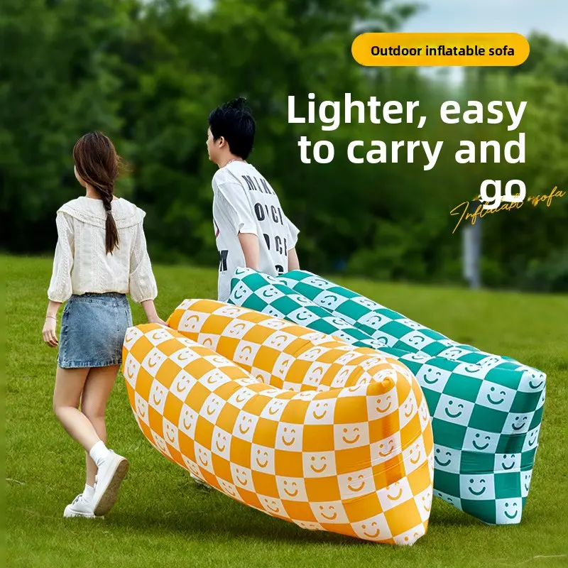 Camping Inflatable Sofa - Featherlight 1.2lb, 5-Second Airboost Fast Inflate, TPU Fabric, Foldable, Compact Carry Sleeve, Portable Camping Furniture for Outdoor Camping, Beach Naps