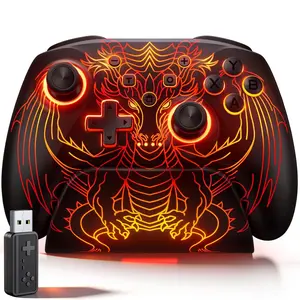 PC Controller with Hall Effect Joysticks & Triggers,Gaming Controller for PC/ 2//Android/iOS with  Dock,1000Hz Polling Rate,1000mAh , RGB Light Modes, Programmable,Turbo, Motion