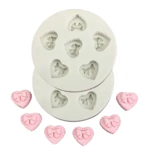 2Pcs,Heart Butterfly Knot Mold, Ideal for Chocolate, Candy, Cake Decoration, Mousse, Pudding, Essential for Baking Enthusiasts