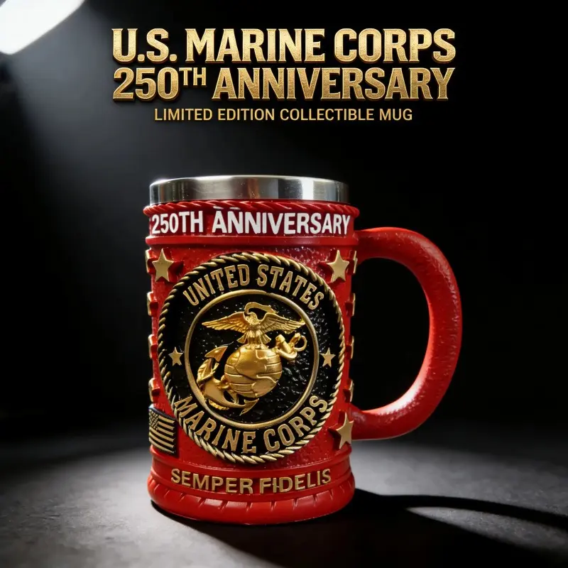 250th Anniversary Military 3D Mug,Independence Day Commemorative Coffee Cup, Father's Day Gift for Veteran & Military Fun Collectibles military beer stein