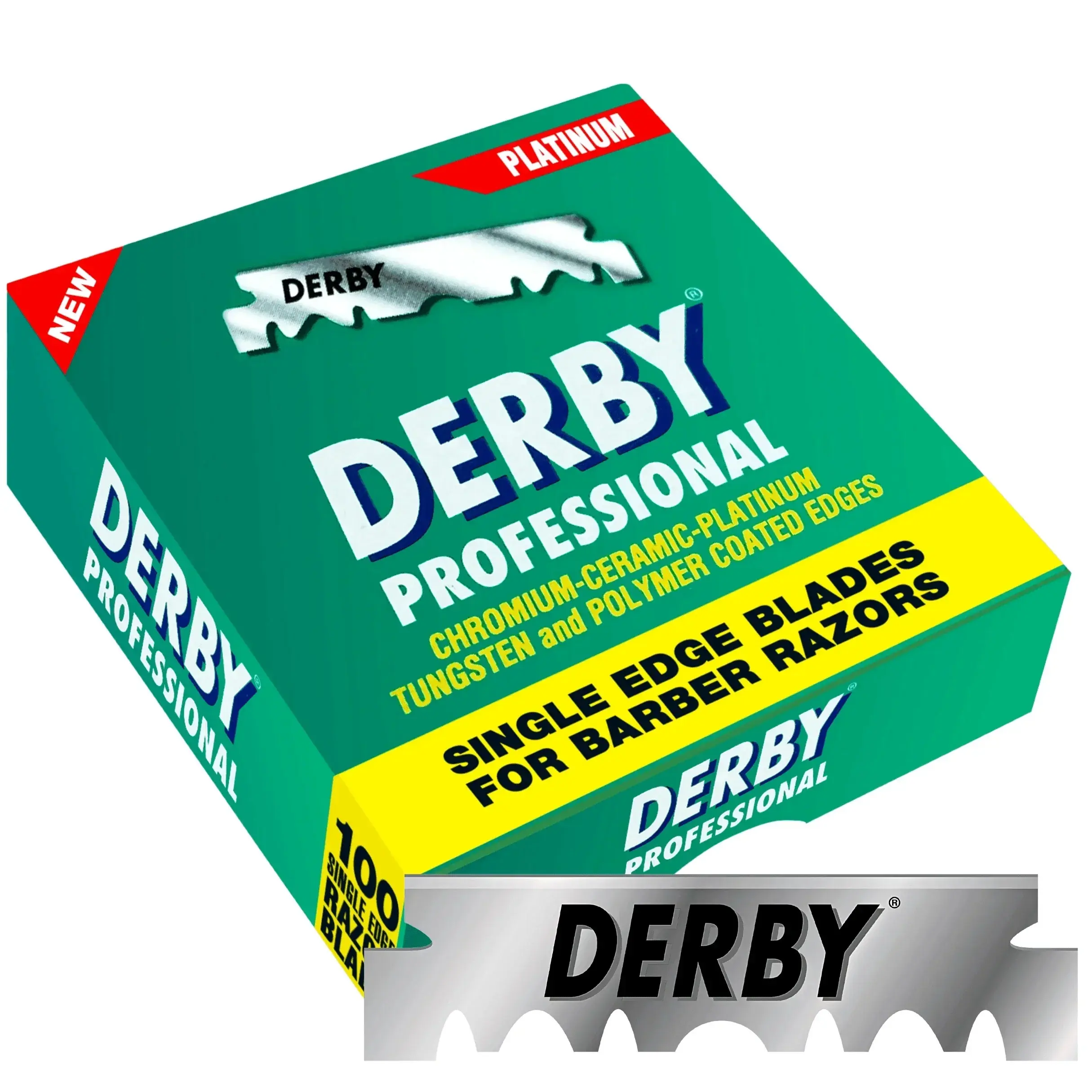 DERBY Professional Single Edge Coated Razor Blades 100 Count