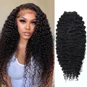 【NEW】Deep Curly Textured Bundle Messy Curly Virgin Double Weft Human Hair Extensions Tangle-Free Tight Neat TikTokShopStockUp
