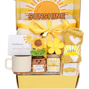 Gift Baskets for, for,Get Well Soon Gift Basket,Day Gifts, Care Package Sending Sunshine Box Thinking of You for Mom Wife Sister Best Teen Girls
