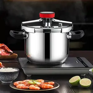 Stainless Steel, 1 Count Large Capacity Multi-purpose Cooking Pot with Automatic Alarm Function, Durable High Pressure Cooker for Home Kitchen