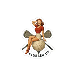 Vintage Golf Girl Sticker
