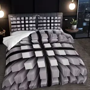 Tech-Style Down Comforter Set, Modern Bedroom Decor, Stylish and Comfy, Suitable for Any Room, Three-Piece Bedding Set, Decorative Bedding Set
