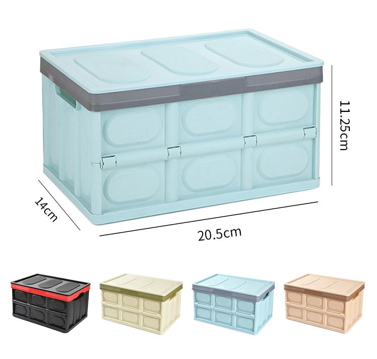Collapsible Storage Bins with Lids Plastic Storage Containers for Organizing Stackable Storage Box Large Heavy Duty Utility Crates Space-Saving Durable