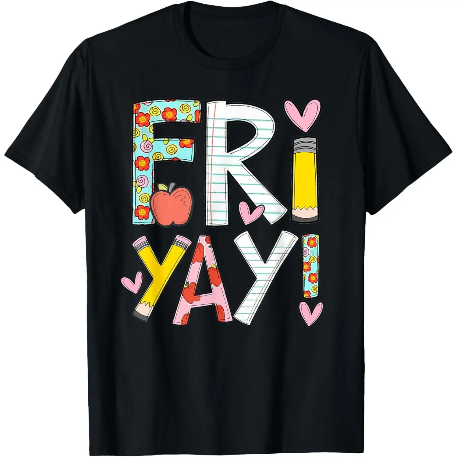 Happy Friday Graphic T-Shirt for Men - Casual Loose Fit Crewneck in Soft Polyester-Cotton for Sports & Everyday Wear, S, Shortsleeve, Tshirt, Fabric, Menswear, Simple, Graphic T Shirts, Crew Neck, Clothes, All-Seasons, Streetwear