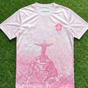 Brazil Pink Soccer Jersey 2025 2026, Custom Name Football Shirt, Brazil Fan Jersey, Rare Pink Kit, Supporter Edition Gift TH4 KLQ
