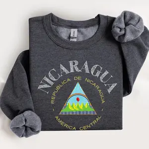 Nicaragua Sweatshirt, Nicaragua Flag Crewneck, Latina Heritage Apparel, Gift for Nicaraguan Women