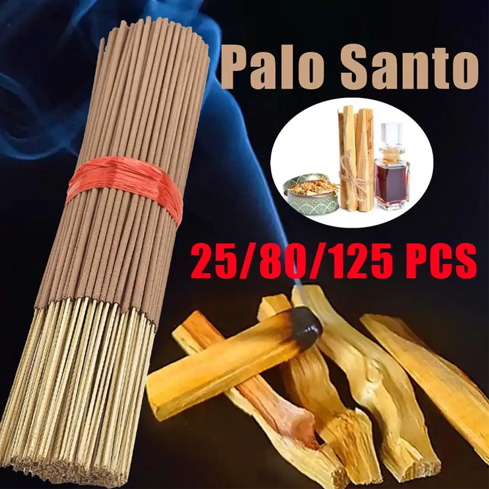 Palo Santo Incense Sticks, Natural Fragrance, Aroma Scented, Household Scented, Home Fragrances, Clean Burn Without Charcoal Smoke, Recycled Flowers, Sweet Woody Scent, Citrus Finish, Calming Home Fragrance
