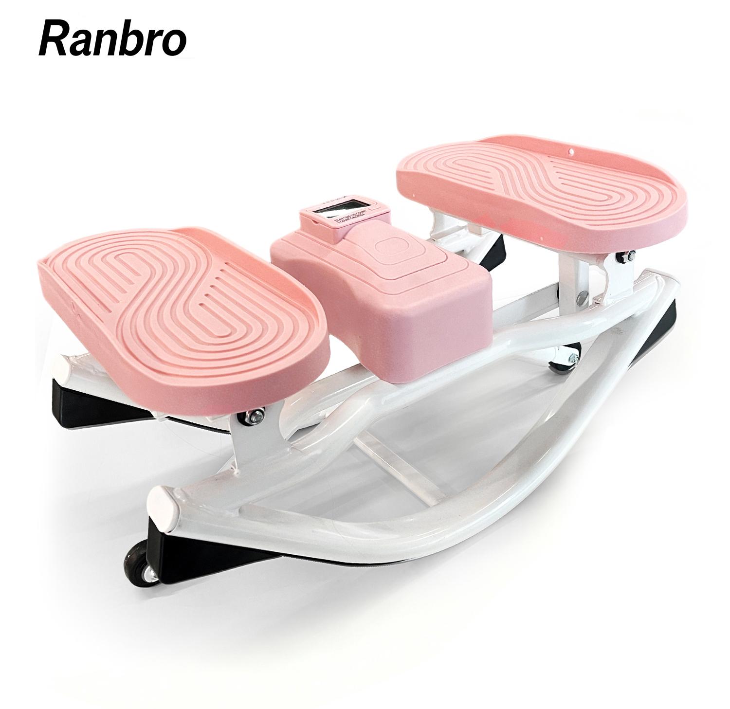 Ranbro U-Shaped Stepper Machine for Home Gym, Portable Elliptical Motion Fitness Equipment for Cardio & Leg Training, Multi-Directional Stepper with Anti-Tip Design, Compact Under Desk Exercise Gear for Full Body Wellness, Quiet Home Workout Station