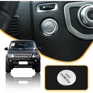 Armrest Air Vent Outlet Cover Ring Compatible with Land Rover Discovery 3 Discovery 4 LR3 LR4 Range Rover Sport,Start Button Cover Reading Lamp Light Knob Cover (Start button cover)
