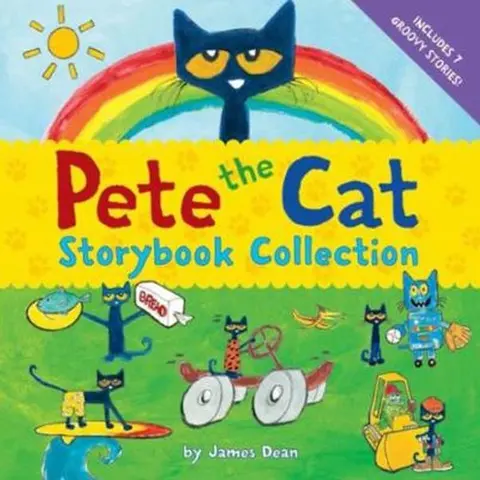Used Pete the Cat Children's Literature Picture Book Collection - James Dean, HarperCollins, 1.86 lb, 7 stories, durable paper-over-board format, very good hard cover, English early reading books for young fans