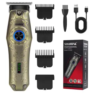 Men's Electric Hair Trimmer Kit, 1 Box Rechargeable Hair Clipper with Limited Comb & Charging Cable & Cleaning Brush, Great Gifts for Men