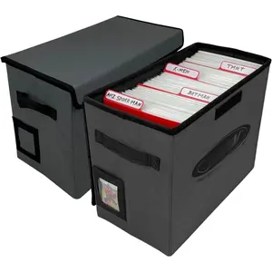 Comic Book Storage Box - 2 ct| Foldable Comic Book Case| Each fits 125-150 Sleeved and Boarded Comic Books| Comic Book Storage For , Bronze, and Current Comics (2 Pack, Gray)