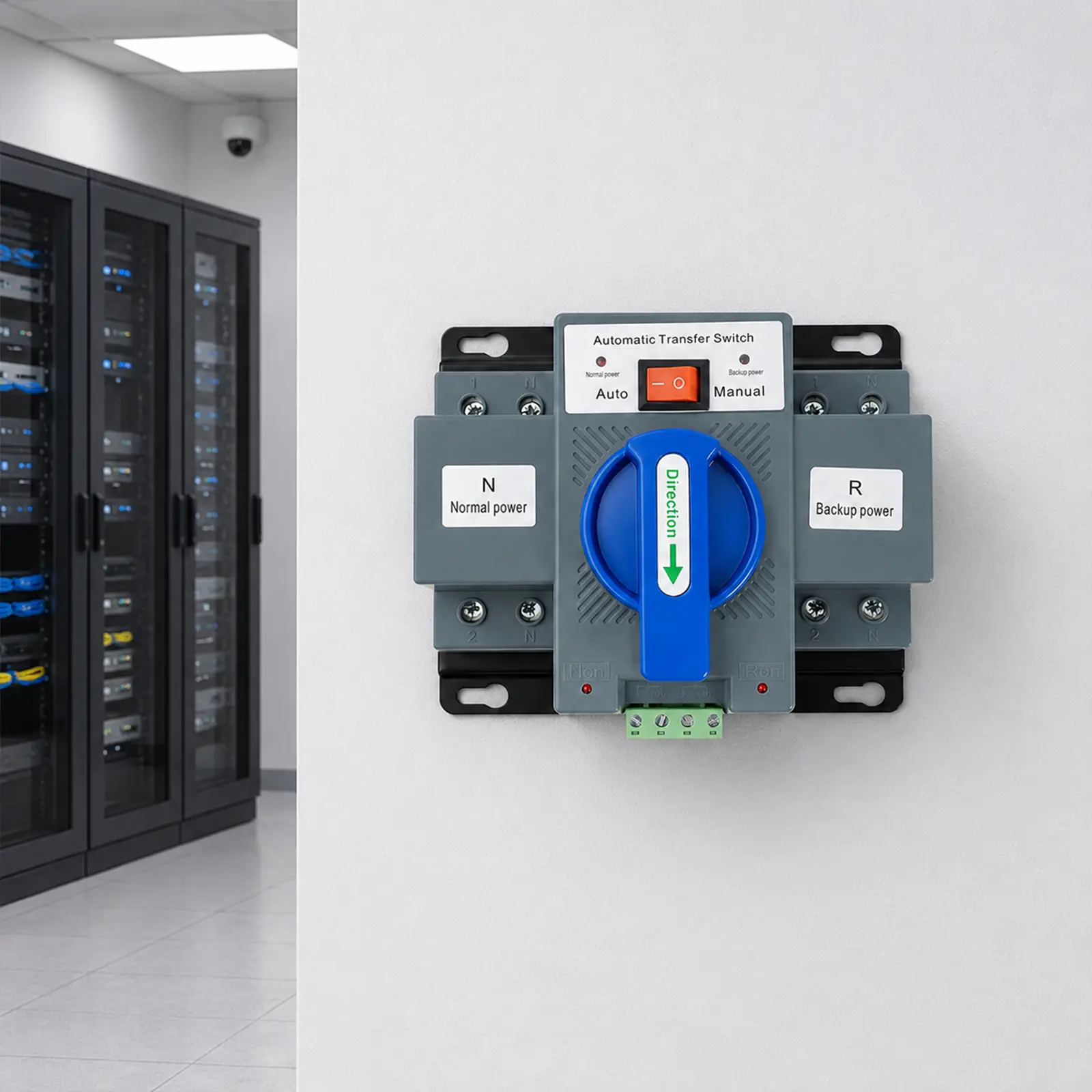 2P/63A Dual Power Automatic Transfer Switch for elevators, surveillance, firefighting, office buildings, household electricity, ports, terminals, banks