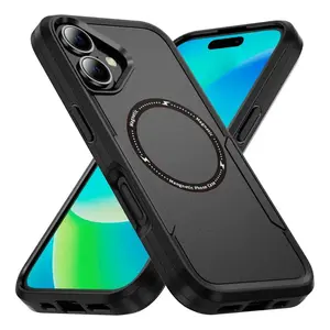 Entronix Heavy Duty Magnetic Case for iPhone 16 - Shockproof, Dropproof, Dustproof, Anti-Scratch, Wireless Protection Casing