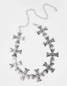 Kyra Cross Chain Womens Belt, Silver