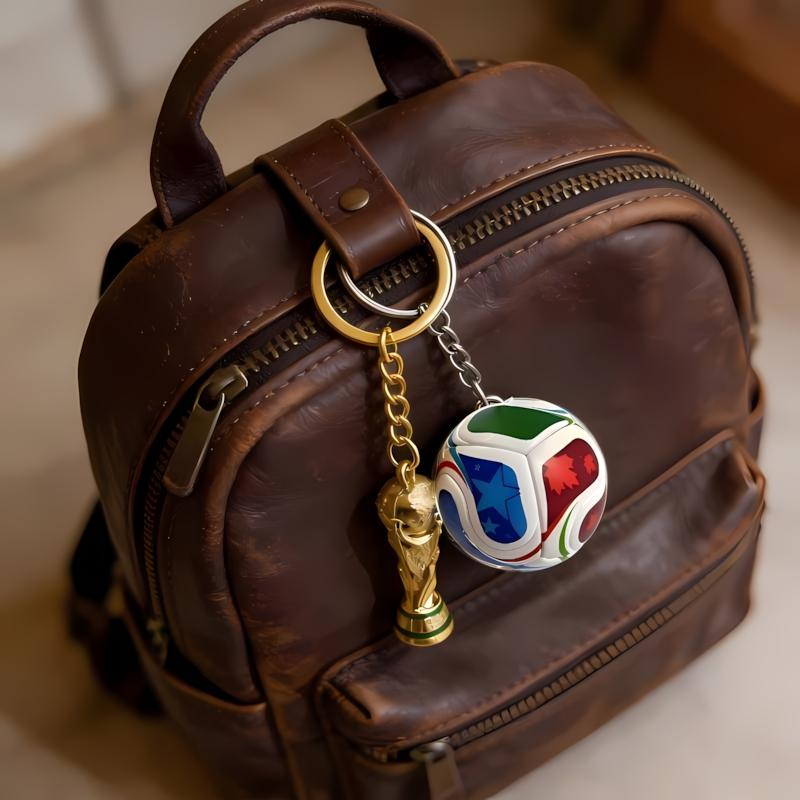 Soccer Trophy Keychain Set, Sports Fan Souvenir Accessories, Ideal Holiday Decor & Party Supplies for Celebrations