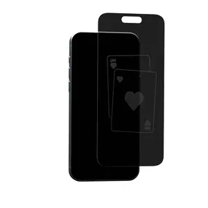 Screen Skinz Card Hearts Privacy Tempered Glass Screen Protector for Cellphones - 0.33mm Thick, with Alignment Tray & Logo Magic, Protective Smartphone Accessory, Accessories