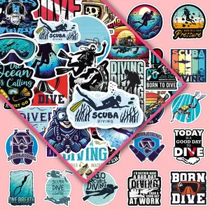 100 sheets of two sets of duplicate diving hobby-themed personality creative design decorative DIY scrapbook stickers Decal Sticker