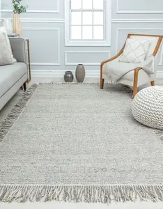 Rugs America RA31982 NN10E 5x7 ft. Mushroom Solid Casual Gray Area Rug, Stylish Mushroom Area Rugs for Living Room & Bedroom