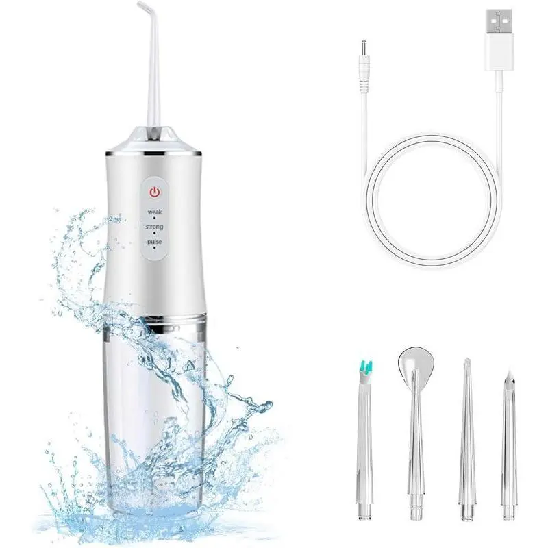 4-Pack Electric Water Flosser with  Chip, Portable Oral Irrigator with Detachable Water Tank, USB Comfort flosser  de  agua Smart