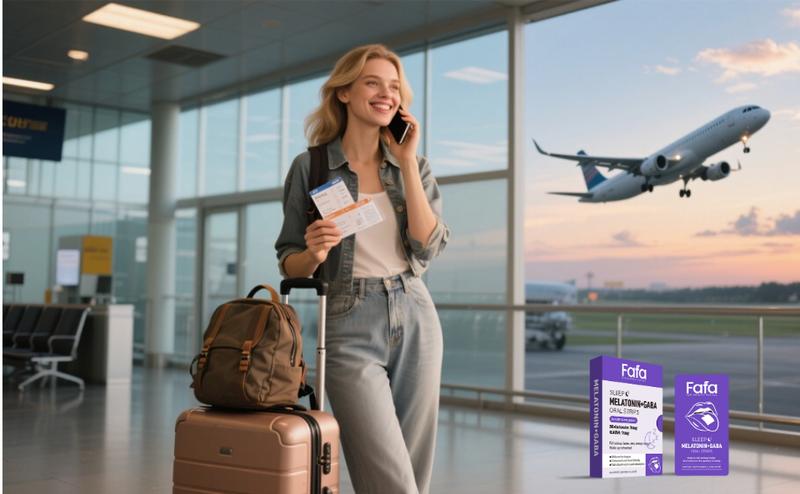 Fafa. Sleep Aid Supplement with Melatonin 3mg & GABA 7mg Oral Strips Fast Dissolving Film No Water Needed 30 Count USA Healthcare Fitness Dietary Edible Optimum Natural