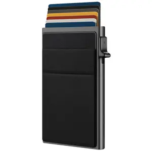 Sleek Men's Minimalist Card Wallet - Slim Portable for Office & Daily Use - Business-Style Multi-Card Carrier - Ideal for Men Seeking a Simple Clean Look