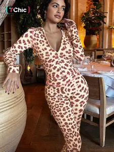 Women's Solid Color / Leopard Print Zip Up Crop Hoodie & Pants Two-piece Set, Casual Long Sleeve Hooded Top & Straight Leg Trousers for Fall & Winter, Women's Clothes for Daily Wear