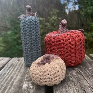 Handmade crochet pumpkin