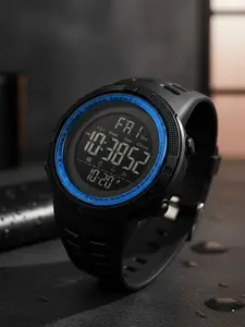 Men's Multifunctional Sports Watch Blue & Coffee Dual Color Options Large Dial Outdoor Casual Daily Wear Sportive Digital Watch