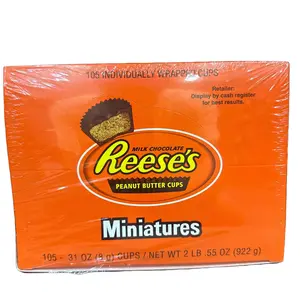 PEANUT BUTTER CUPS 105 INDIVIDUALLLY WRAPPED CUPS IN BOX
