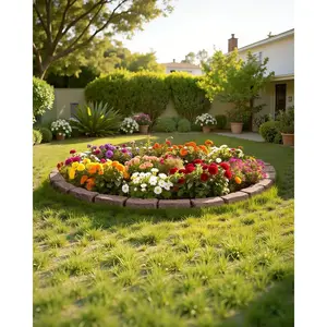 VEVOR Faux Stone Landscape Edging, No Dig Garden Edging Border, Flexible Blocks for Lawn Edging, Flower Beds, Driveway, Yards with 12 Spikes, 4 Pack 24 Bricks 16FT Kit, 46.5 Lx 3.7 Wx 2.2 H, GreyVEVOR Super Brand Day