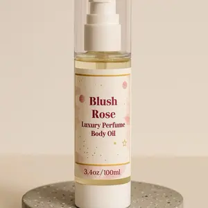 Jae’s Beauty Creations Blush Rose Luxury Body Oil 3.4 oz 100ml Hydrating Safflower & Sunflower Oil for Skin Care Inspired by Marley de Delina moisturizing property fast-acting