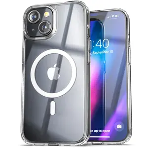 For Apple iPhone 17 Air 16 16e 15 Plus 15 14 13 Mini 12 11 Pro Max Case Shockproof Transparent Slim Clear Cover Compatible With MagSafe