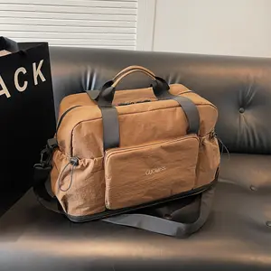 Portable and lightweight expandable travel bag, large-capacity short-trip business trip luggage bag, single-shoulder storage bag, foldable gym bag