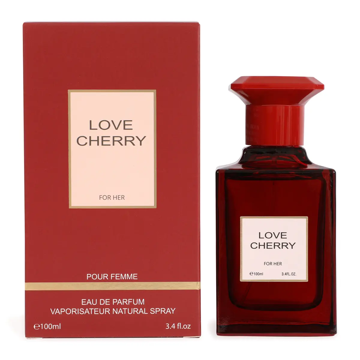 Love Cherry Eau de Parfum for Women – Sweet Fruity Cherry Vanilla Perfume 100ml | Warm Spicy & Floral Fragrance