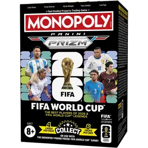 2026 Monopoly Panini Prizm: FIFA World Cup Trading Cards Booster Box, Gifts for Soccer Fans