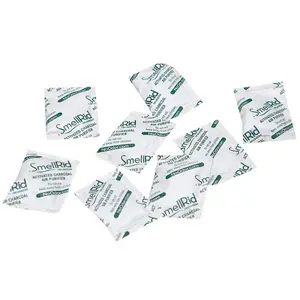 SMELLRID Activated Charcoal Odor Remover That Works [100 Pack] - Mini 5g (2” x 2”) Pack Treats 2 Sq. Ft.- Premium Natural Odor & Dampness Absorber Safeguard Stored/Shipped Items