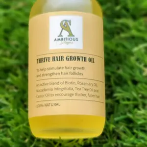 Ambitious Stages Thrive Hair Growth Oil - 100% Natural Formula with Biotin & Castor Oil for Stronger Roots & Healthier Tresses