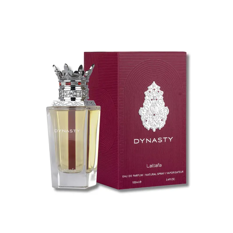 Lattafa Dynasty Unisex Woody Amber Spicy Liquid EDP Fragrance - 3.4 fl oz, Long-Lasting Aromatic Woody Scent, Fruity Raspberry Spark, Ginger-Nutmeg Lift, Cedar Notes, Day/Night Wear, Evening Occasions, Unisex Beauty (Single Item, Beauty & Personal Care)