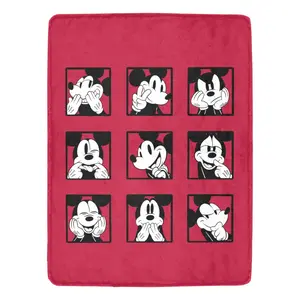 DISNEY CLASSIC Minnie Mouse Throw Blanket - Soft Fleece Bedding, Wow Minnie