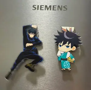Jujutsu Kaisen Gojo Satoru & Itadori Yuji Magnetic Refrigerator Magnets, 2D Anime Cartoon Decorative Stickers, High-Value Homemade Collection & Gift Peripherals