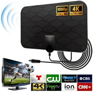 Smart TV Indoor Digital Antenna, Supports Local Channels, 4K 1080P, Signal Booster, Easy Installation, Model Xinghao 330a