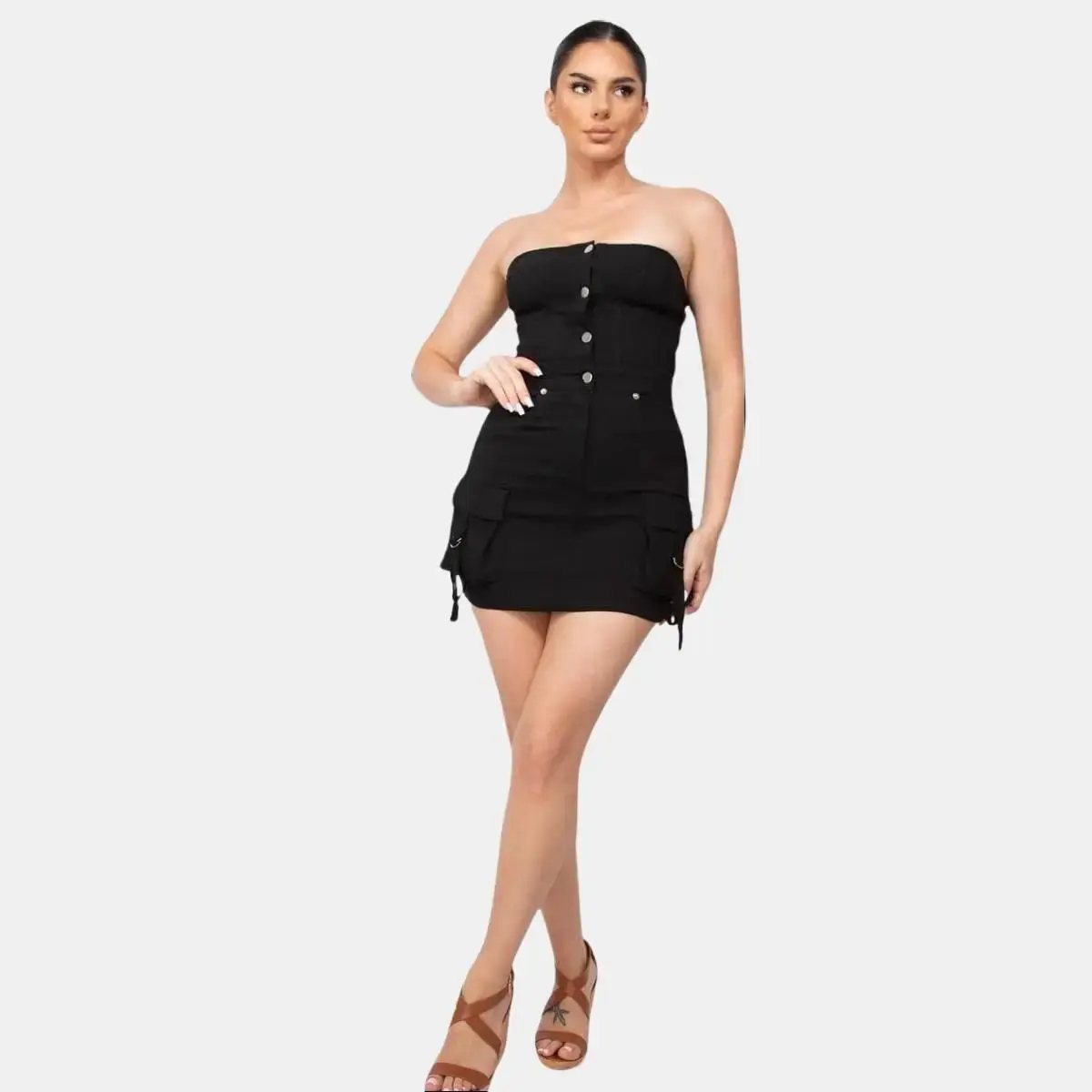 belle black mini dress Bring The Drama Sheer Mesh Bodycon Mini Dress main image 1
