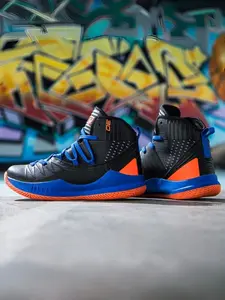 Parent-Child White-Yellow Basketball Shoes, Professional Sport Style, High Top Sneakers, Breathable Knit Upper + Non-Slip Lug Sole Snug Fit, Parent-Child Friendly , Ideal for Parent-Child Basketball Training & Sport Scenarios