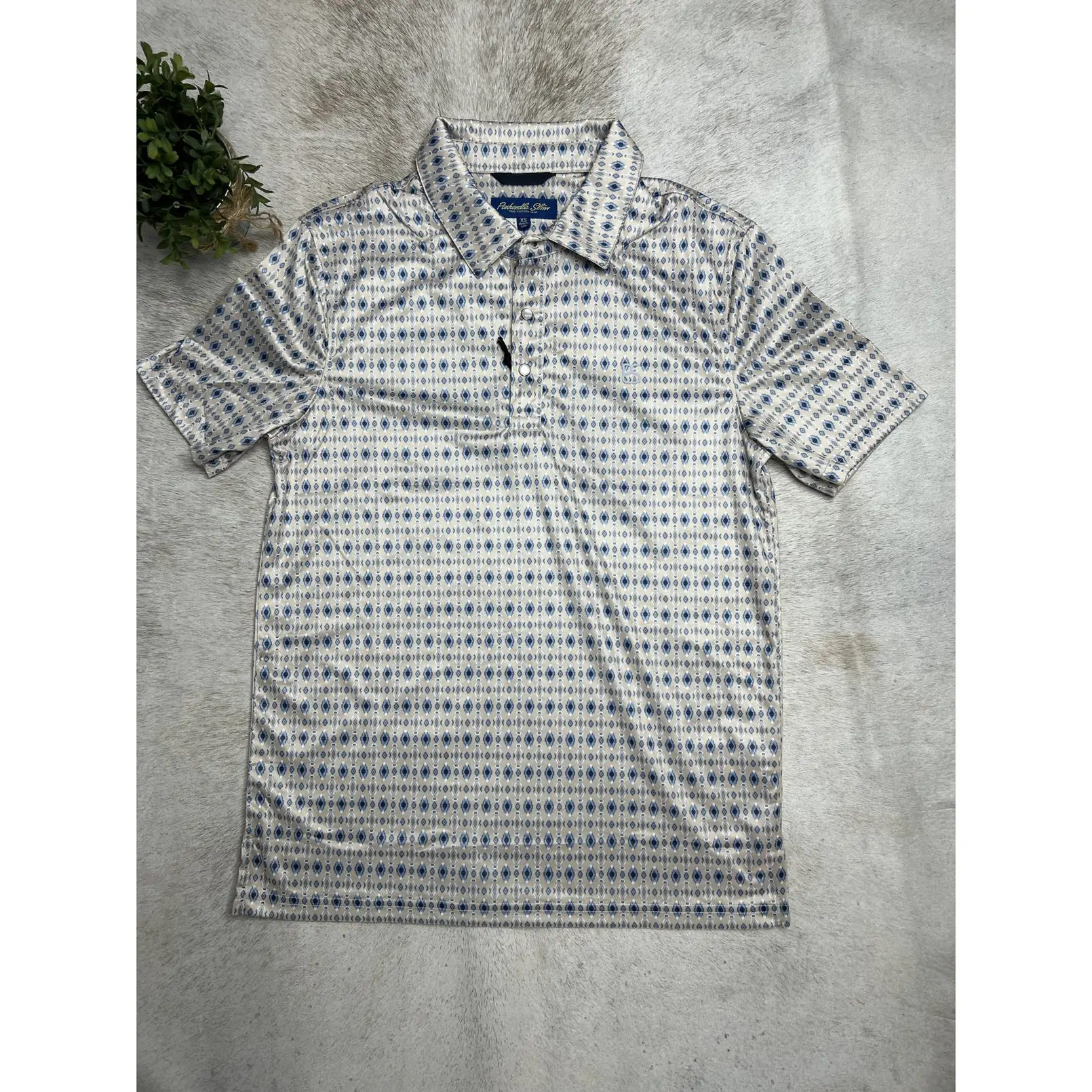 Panhandle Ramon Mens SS Polo Snap Natural